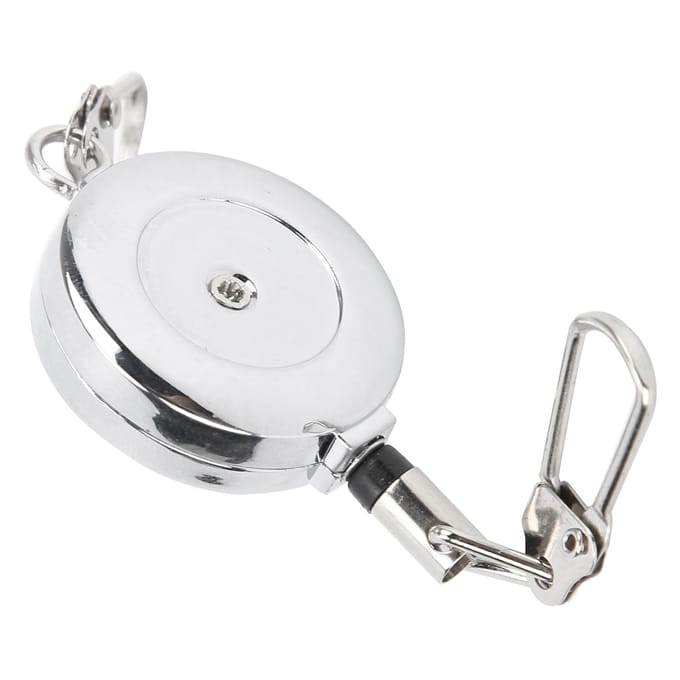 Visuitrusting Anti-verlies Touw Elastische Sleutelhanger Gadgets Dubbelzijdig Ophangen Intrekbare Gesp white