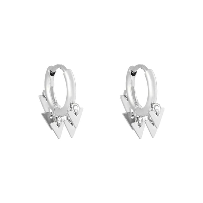 Floating triangels - Oorbellen - Silver - HAOLA