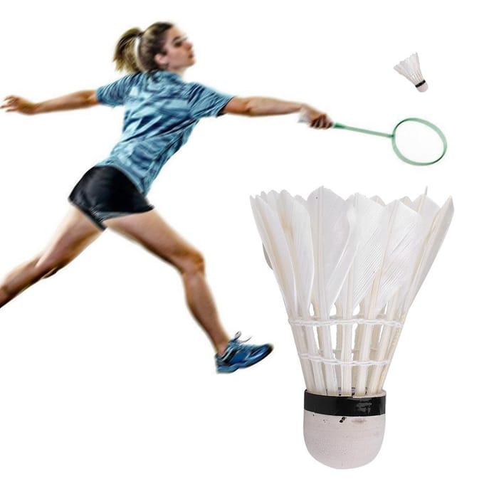 3 stuks Gansveer Shuttlecocks Badminton Bal Spel Trainingsmateriaal white