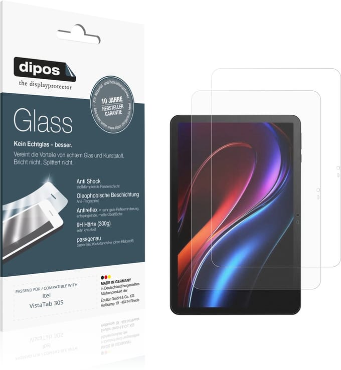 dipos – 2x Matte Pantserfolie geschikt voor Itel VistaTab 30S | 9H Screenprotector