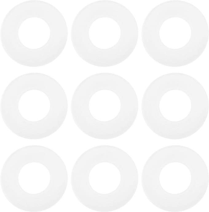BRENZOOS- Plastic Pakking 100 Stks - Afdichting Ringen - Binnendiameter 4,3 mm - Buitendiameter 9 mm - Dikte 0,5 mm - Transparant kunststof - Afdichtring