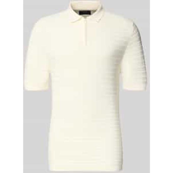 regular fit poloshirt met korte ritssluiting