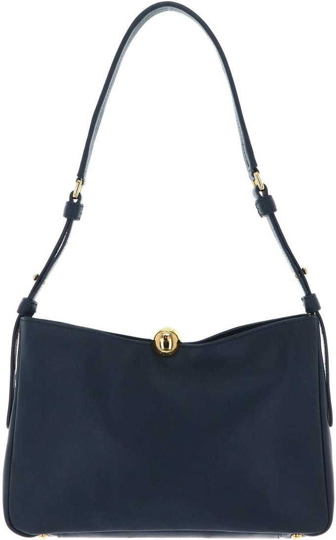 FURLA Leren schoudertas Sfera Soft Shoulder Bag Grigio Blu blauwgrijs