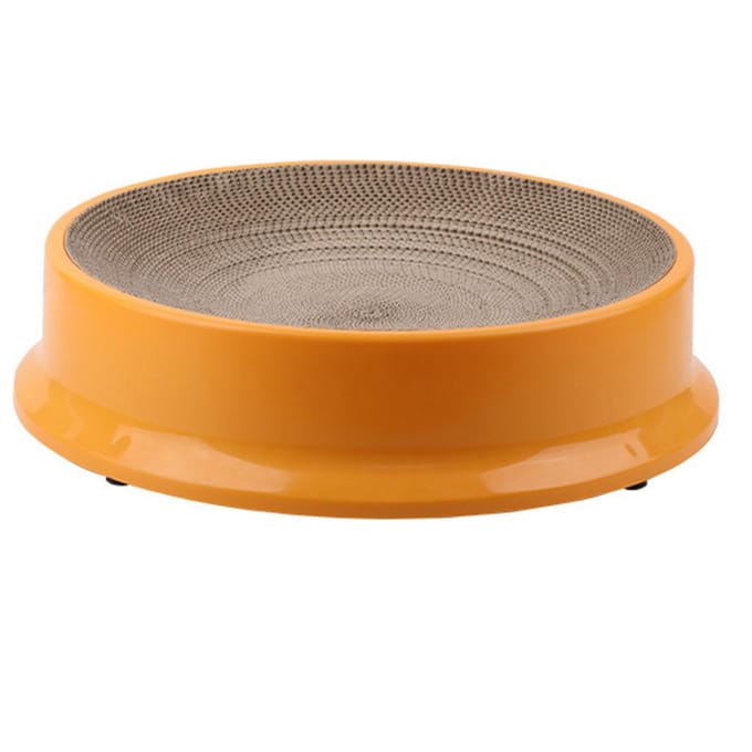 Kattenkrabbed met Vervangbaar Krabkarton Grote Ronde Vorm Krasbestendig Duurzaam oranje
