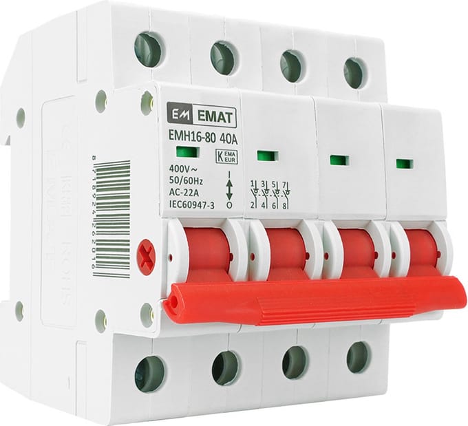 EMAT hoofdschakelaar 40A 3-fase (4P) (85005002)