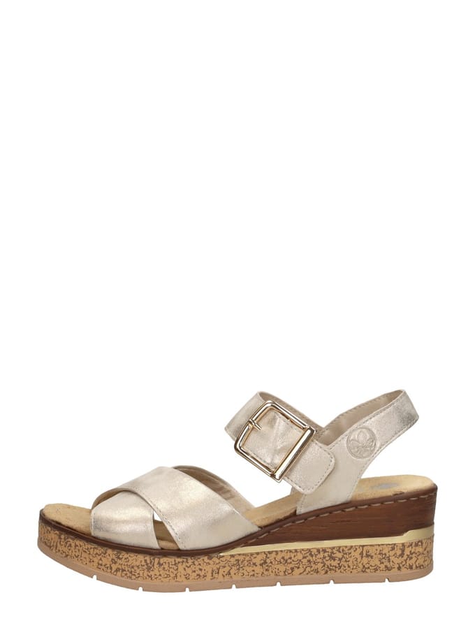 Rieker Sandalen beige Textiel - Maat 39