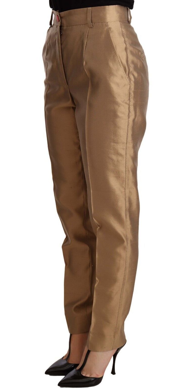 Dolce Gabbana Gouden Zijdebroek