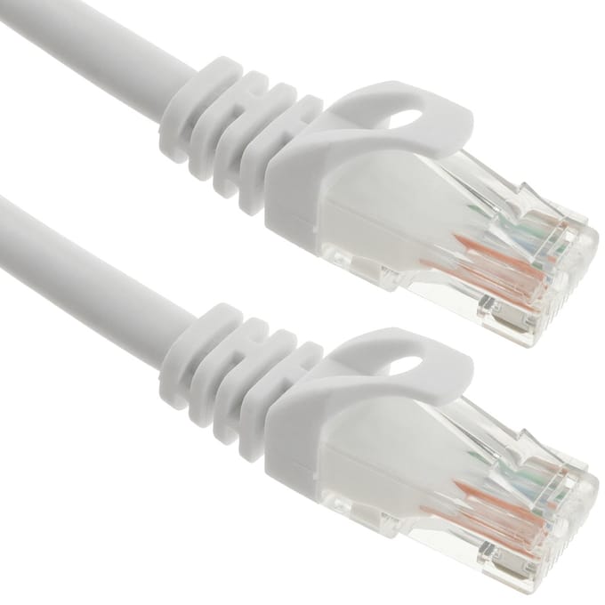 BeMatik - 2 m witte Cat.6a UTP Ethernet-netwerkkabel