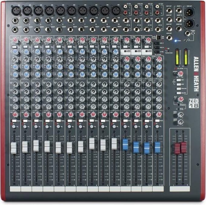 Allen & Heath ZED18 18kanalen 10 - 30000Hz Grijs, Rood mengpaneel