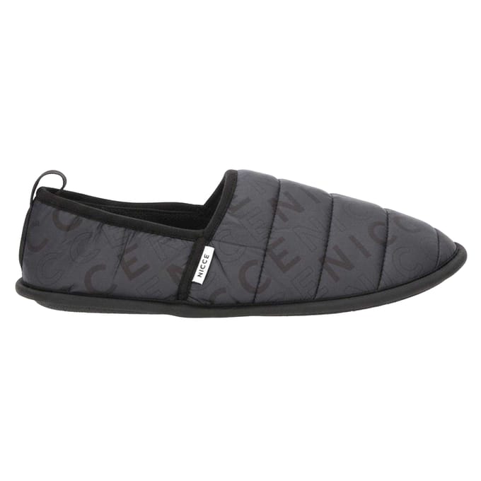 Nicce Heren Quilted Mule Slippers (Houtskool)