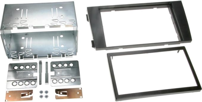 2-DIN Paneel geschikt voor Audi A6 C5 (4B Facelift) 1997-2005 - Kleur: Zwart
