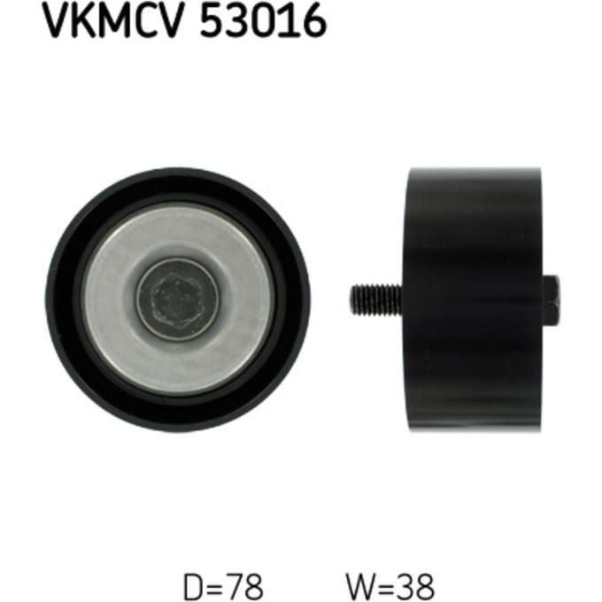 Rondsel/geleiderpoelie, V-riem SKF VKMCV 53016