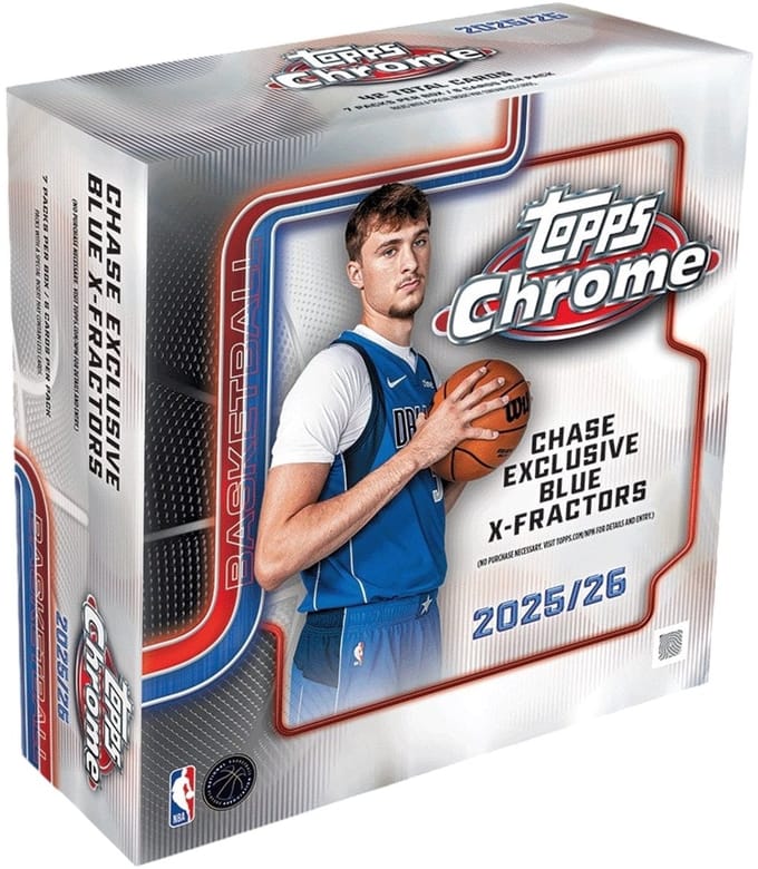 Topps Chrome Basketball - Mega box (7 packs) 2025-26 Trading Cards