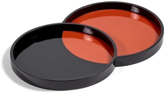 Serax Bob Verhelst Yo-Yo plateau 48x30cm H3cm zwart / rood