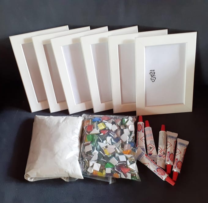 Kinderfeest Pakket Fotolijst Regenboog Glas Mozaiek
