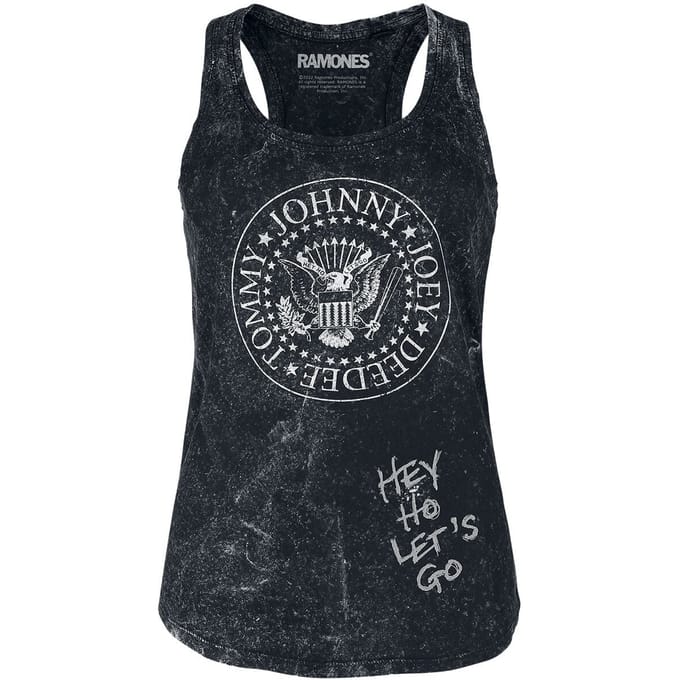 Ramones Top - Hey Ho Let's Go - M - voor Vrouwen - zwart