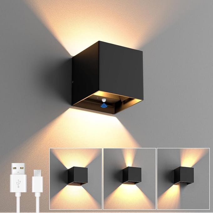 Oplaadbare LED Wandlamp met Bewegingssensor - 4000 mAh - Draadloos voor Binnen en Buiten