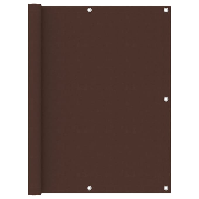 vidaXL - Balkonscherm - 120x600 - cm - oxford - stof - bruin