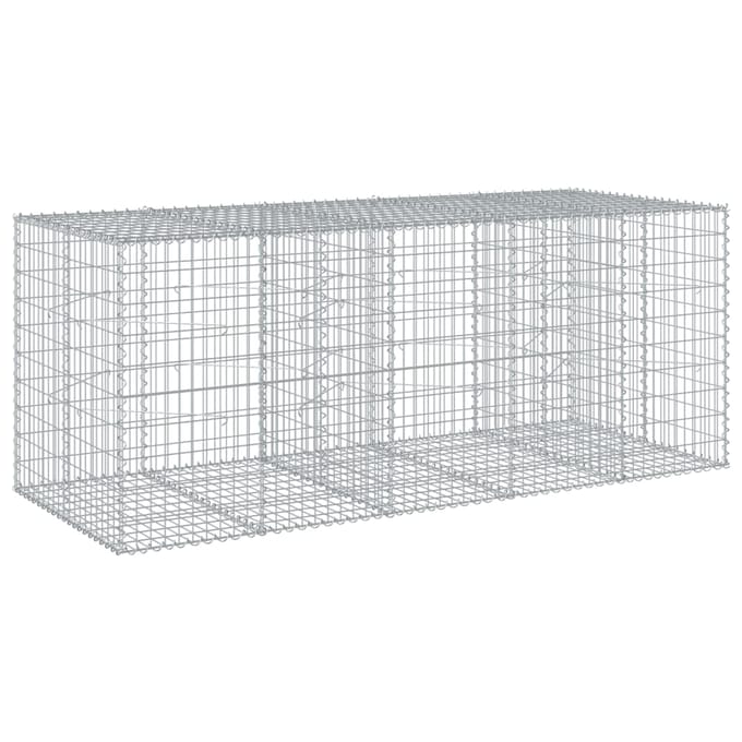 vidaXL - Schanskorf - 250x100x100 - cm - gegalvaniseerd - ijzer - zilverkleurig