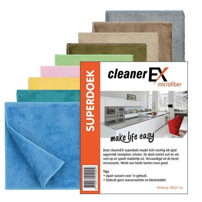 2 x cleanerEX Droogdoek (grijs)