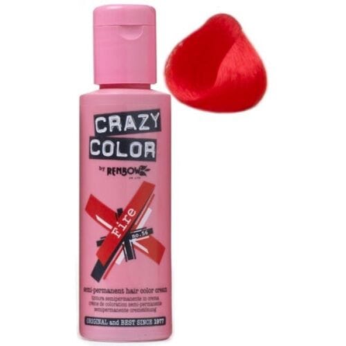 Crazy Color Semi-Permanent Hair Color Cream 56 Fire 100ml