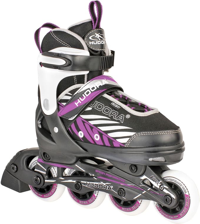 HUDORA Skeelers Mia Zwart/Paars, maat 37-40