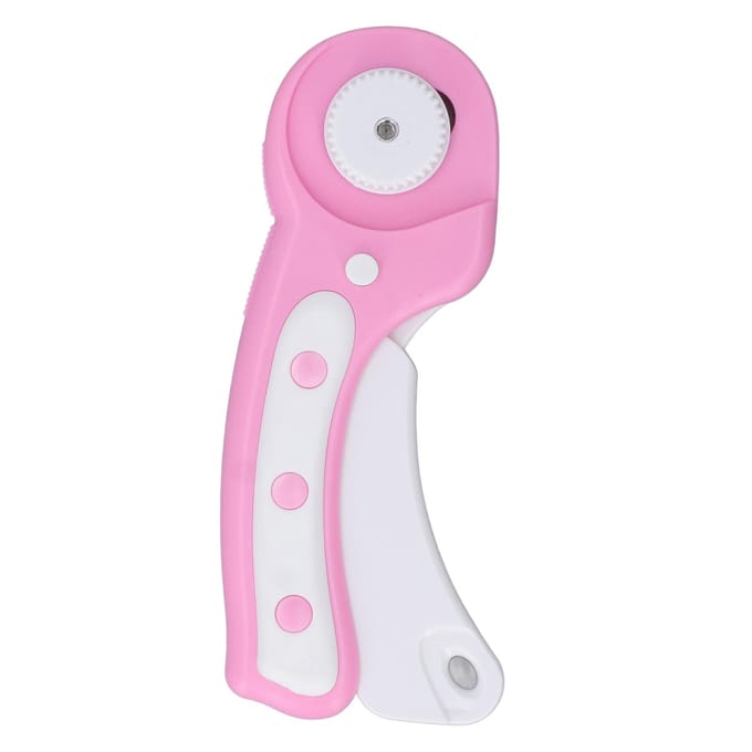 Rotary Cutter Set met A4 Onderlegplaat Vilten Tas 5 Vervangbare Mesjes RVS 45mm Rotary pink