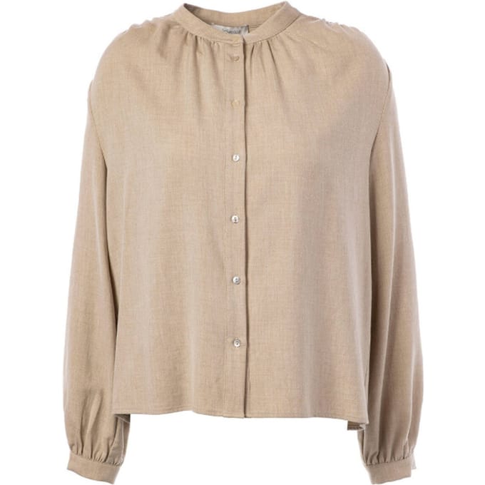 JcSophie Blouse lange mouw p5030 pecan