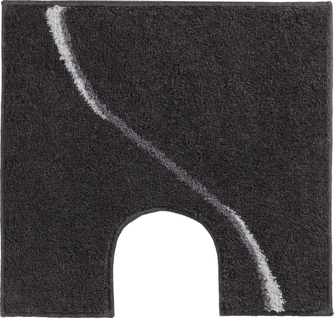 Casilin Carve WC-mat - 60 x 55 cm - Met uitsparing - Antislip - Grijs