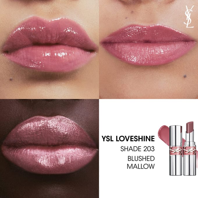 Yves Saint Laurent Glanzende En Verzorgende Lippenstift 12 Yves Saint Laurent - YSL Loveshine Glanzende en Verzorgende Lippenstift - 203 203 BLUSHED MALLOW