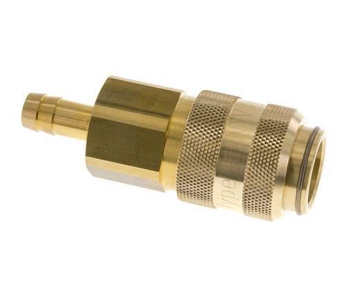 Messing DN 15 Luchtkoppeling Snelkoppeling 13 mm Slangpilaar Double Shut-Off