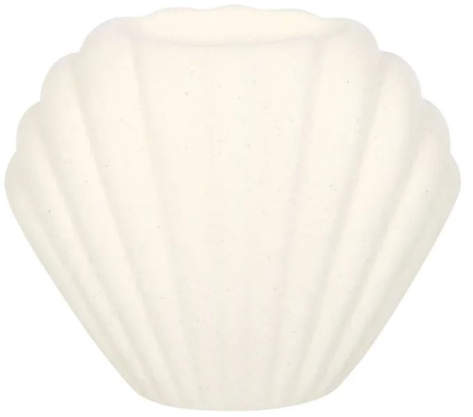 Oliebrander en wasverwarmer zeeschelp - wit