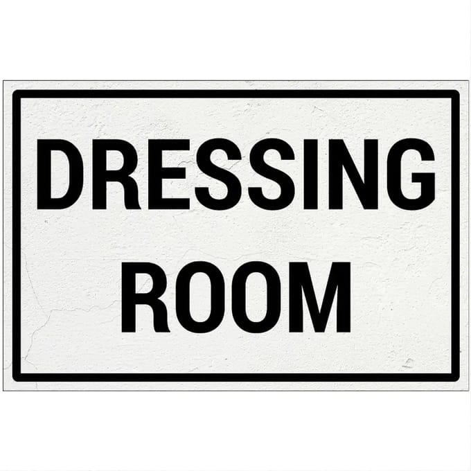 Dressing room bord | Forex Re materiaal | 30 x 20 cm