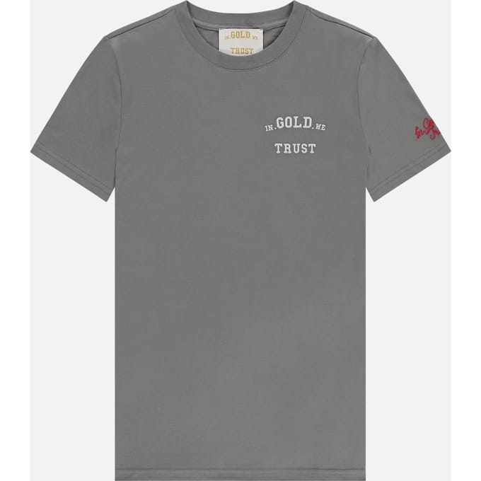 In Gold We Trust The Pusha Light Quiet Shade Maat: L | Basic T-Shirts Outlet | Unisex | Grijs