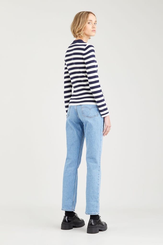 Levi's Rib Crew Sweater Oreo Cookie Multi Strip Größe: M | Strickpullover Outlet | Damen