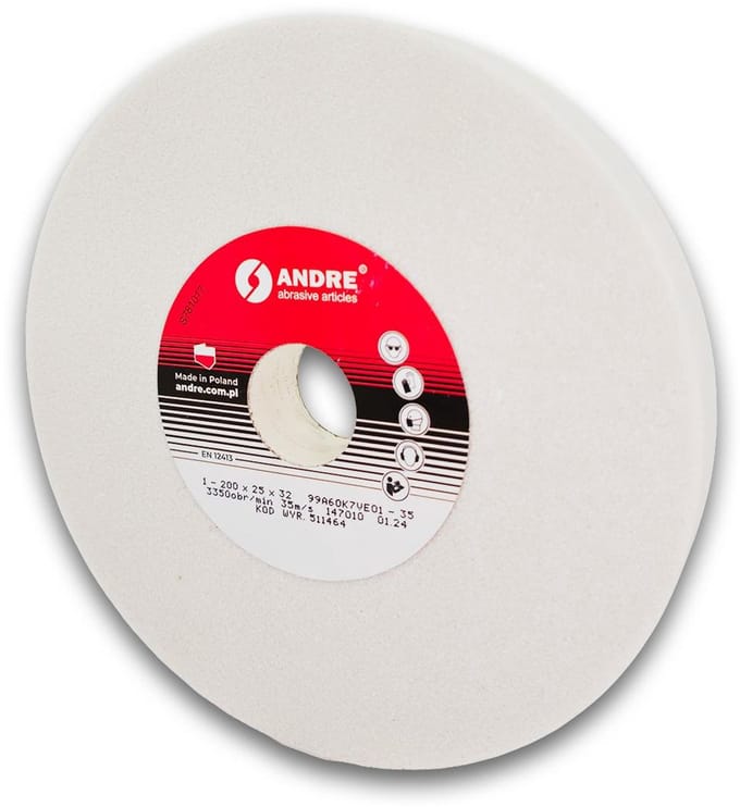 Andre T1-A - Keramische Slijpsteen - 200mm x 25mm x 32mm - Elektrokorund 99A - Korrel 60