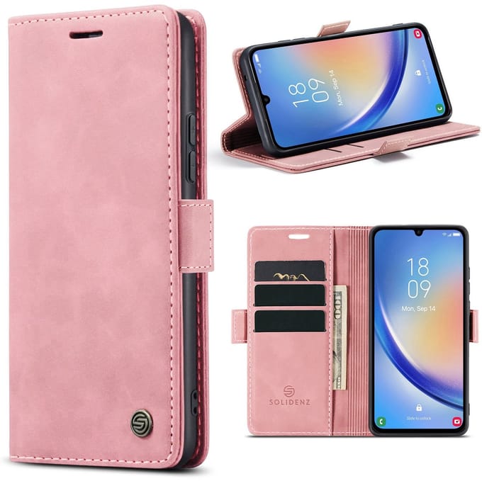 Solidenz Hoesje - Geschikt voor Samsung Galaxy A16 - Urban Book - Roze