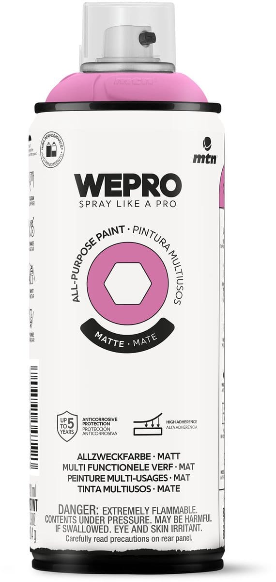 Spuitbus Roze Peppa Mat MTN WEPRO ALL-PURPOSE PAINT 400ML