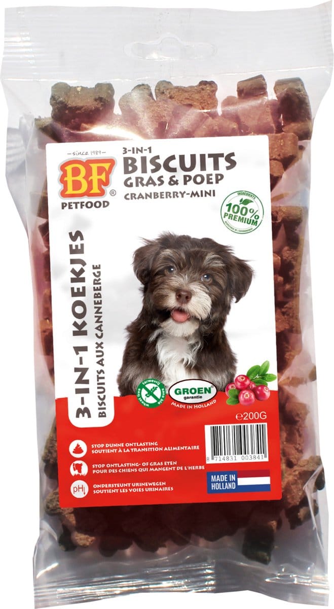 BF Petfood 3-in-1 Koekjes Cranberry Mini 200 gr