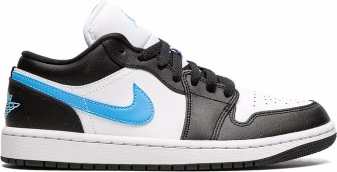 JORDAN 1 LOW "BLACK UNIVERSITY BLUE WHITE" EU37.5