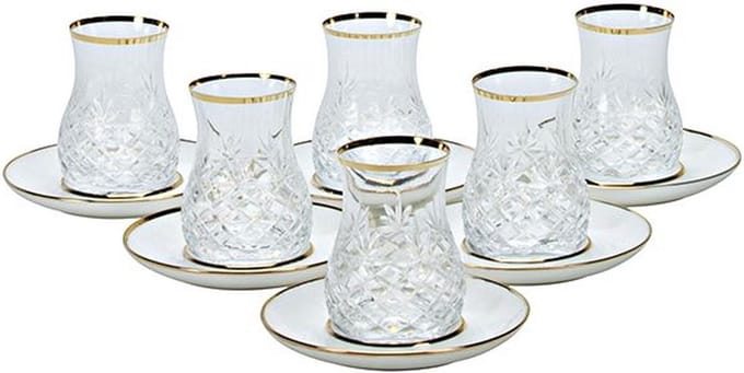 BRICARD MAGNOLIA THEEGLAZEN SET | GOUD 12-DELIG