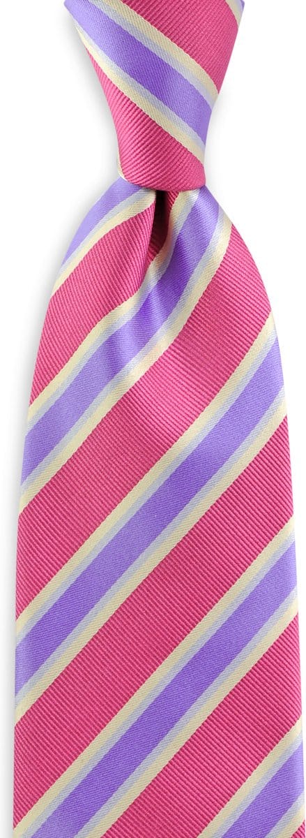 We Love Ties - Stropdassen - Stropdas Headhunter - roze / paars / ecru