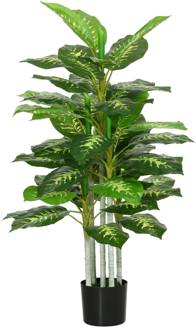 HOMCOM-Künstliche Pflanze-PEVA, Kunststoff-17L x 17B x 120H cm-Grün