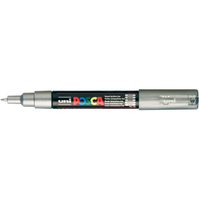 Posca marker met conische punt schrijfdikte extra-fijn zilver