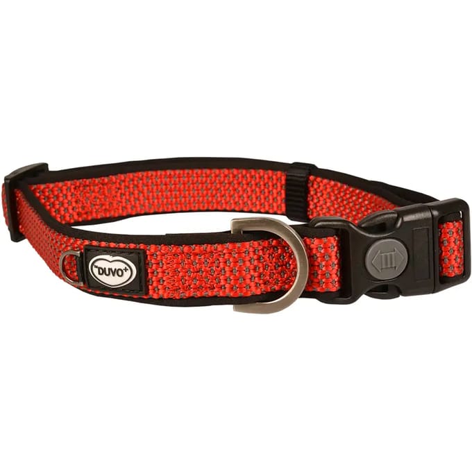 Duvo+ East Halsband Nylon Rood M 30-45cm/15mm