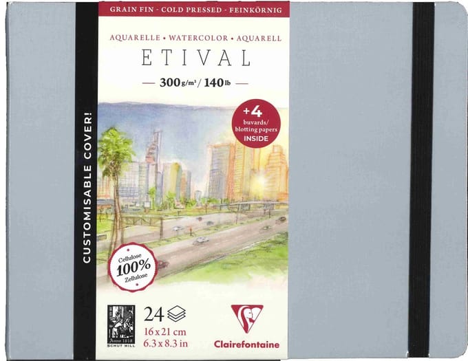 Etival aquarel notebook 21 x 16 cm 300g cold pressed