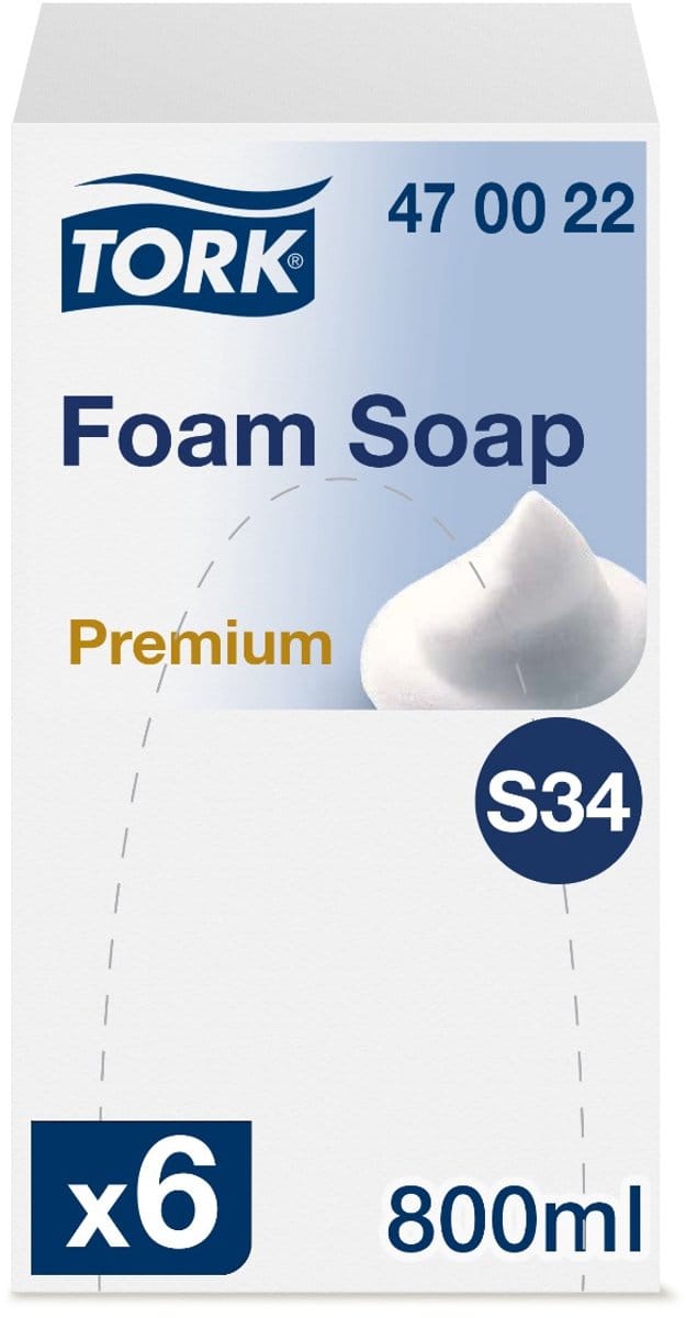 Tork 470022 6st S34 Foam Soap 6x800ml (470022)
