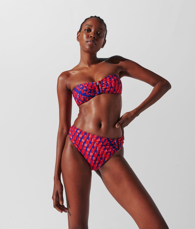 Karl Lagerfeld Abstract Aop U-ring Bottoms Abstract Aop Blue Taglia: S | Bikini Outlet | Donna | Blu