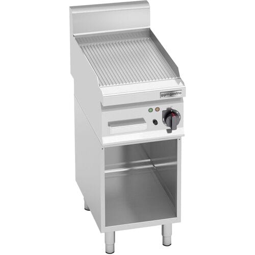 GGM Gastro Elektro Bratplatte - 4 kW - Gerillt - inkl. Untergestell