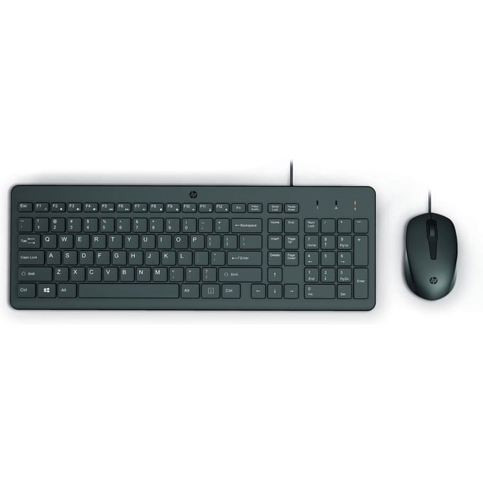 HP 150 - Bedraad Toetsenbord en Muis Combinatie - Qwerty - Zwart